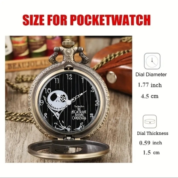 New nightmare before Christmas tim Burton pocket watch main image 4
